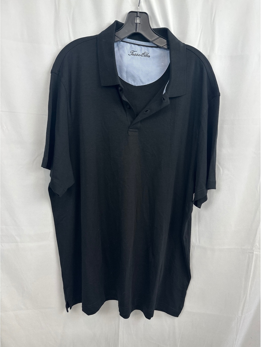 Tasso Elba Men's Black Cotton Polo Shirt XXL